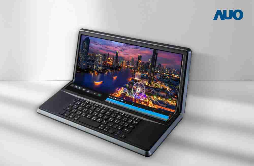 人生就是博14.6吋Micro LED折迭显示屏幕，，搭配半径4mm的弯折绞炼，，以及高画素、、高亮度、、、、高对比度的显示技术特点，，，，即便在大视角下仍保有绝佳色相与亮度